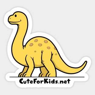 CuteForKids - Brontosaurus - Branded Sticker